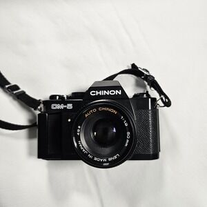 Chinon CM-5 35mm Film Camera + 50mm f/1.9‎ Lens Tested Meter Not Working